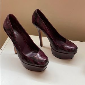 Alice and Olivia platform leather heels 6.5